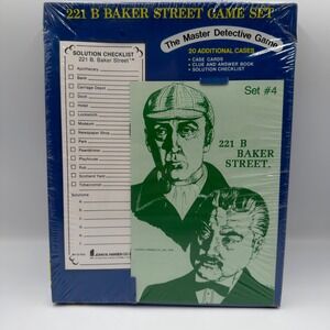 221 B Baker Street Game Set #4 Master Detective Game Expansion Cases 61-80 New